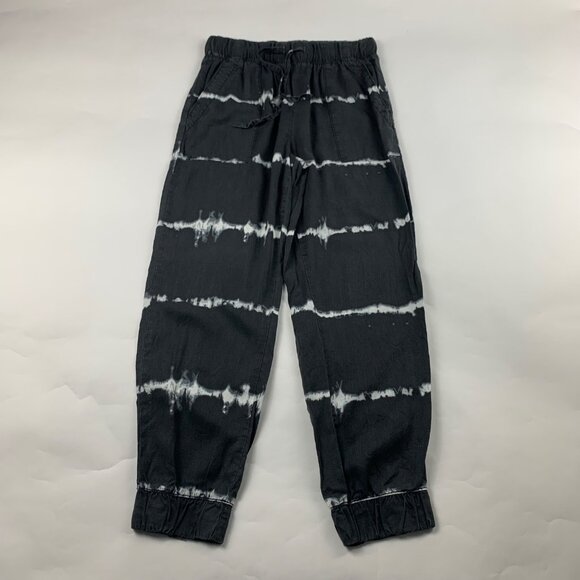 Japna Pants - Japna Charcoal Tie Dye Lightweight Challis Jogger Pant M